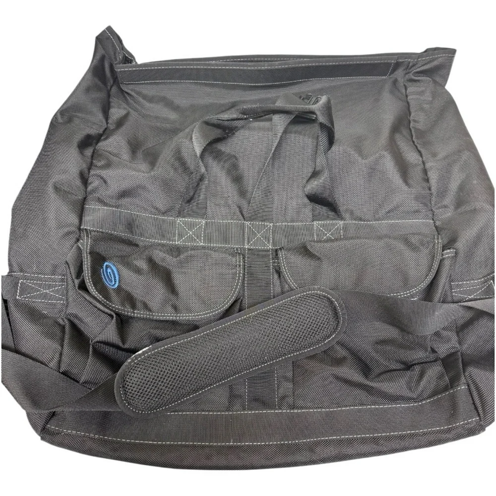 Timbuk2 Hemlock Duffel Roll-top Velcro Messenger Bag, Black, Crossbody